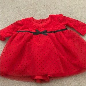 Brand new red and polka dot dress